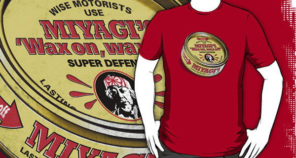 mr miyagi wax off t shirt